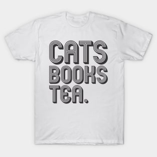 Cats Books Tea T-Shirt
